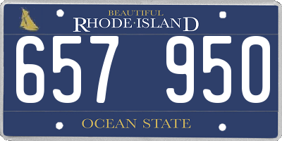 RI license plate 657950