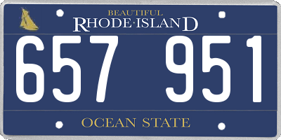 RI license plate 657951