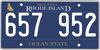 RI license plate 657952