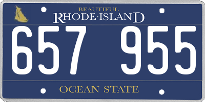 RI license plate 657955