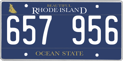 RI license plate 657956