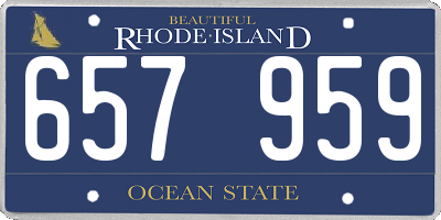 RI license plate 657959