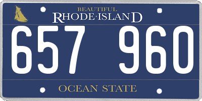 RI license plate 657960