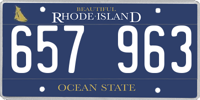 RI license plate 657963