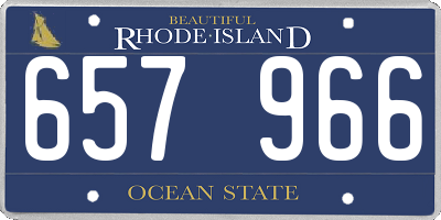 RI license plate 657966