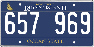 RI license plate 657969