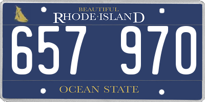 RI license plate 657970
