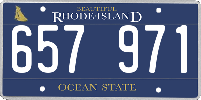 RI license plate 657971