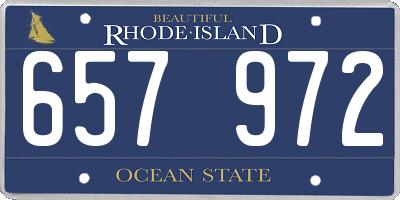 RI license plate 657972