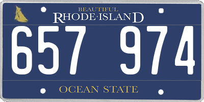RI license plate 657974