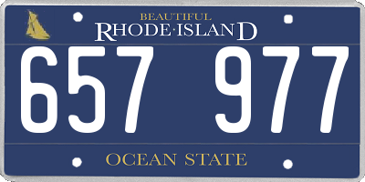 RI license plate 657977