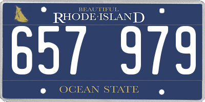 RI license plate 657979