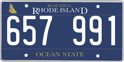 RI license plate 657991