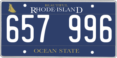 RI license plate 657996