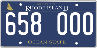 RI license plate 658000