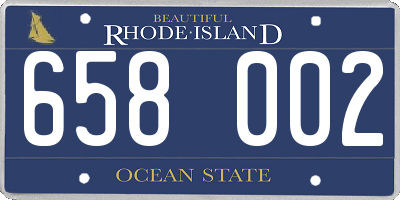 RI license plate 658002