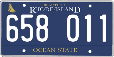 RI license plate 658011