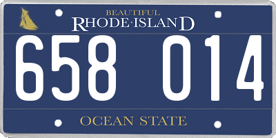 RI license plate 658014