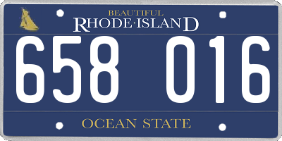 RI license plate 658016