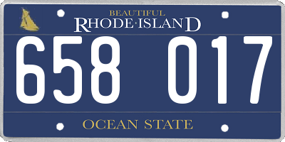RI license plate 658017