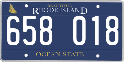 RI license plate 658018
