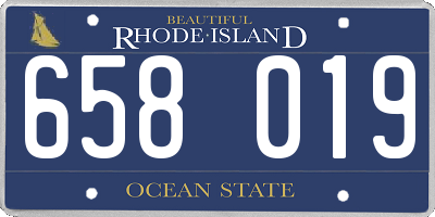 RI license plate 658019
