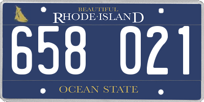RI license plate 658021