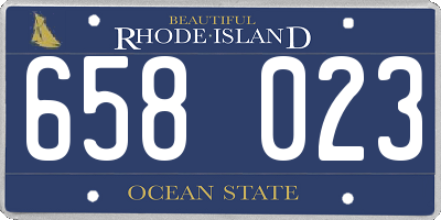 RI license plate 658023