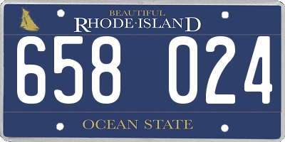 RI license plate 658024