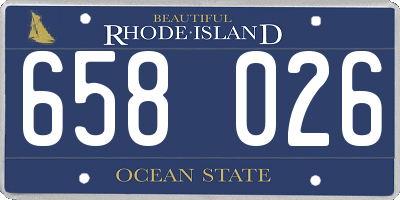 RI license plate 658026