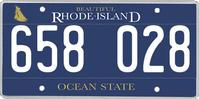 RI license plate 658028