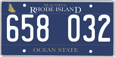 RI license plate 658032