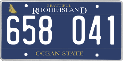 RI license plate 658041