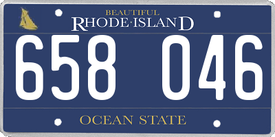 RI license plate 658046