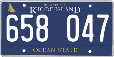 RI license plate 658047