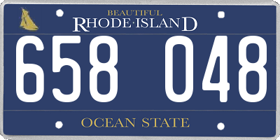 RI license plate 658048