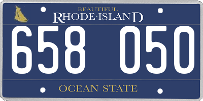 RI license plate 658050