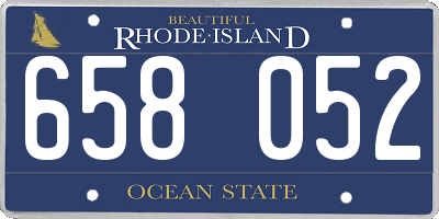 RI license plate 658052