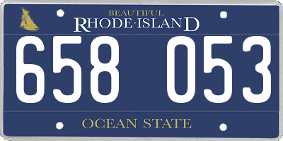 RI license plate 658053