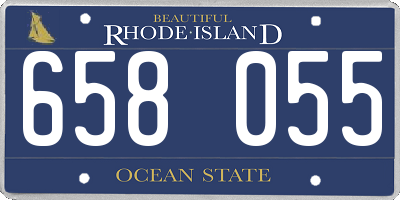 RI license plate 658055