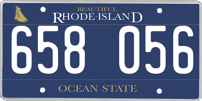 RI license plate 658056