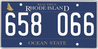 RI license plate 658066