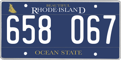 RI license plate 658067