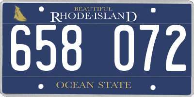 RI license plate 658072