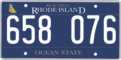 RI license plate 658076