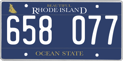 RI license plate 658077