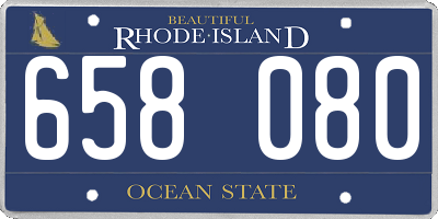 RI license plate 658080