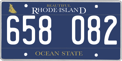 RI license plate 658082