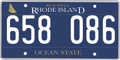 RI license plate 658086