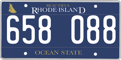 RI license plate 658088